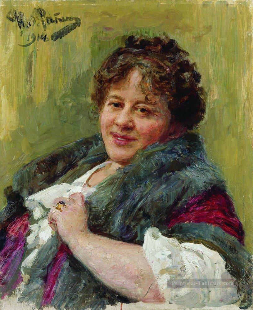 portrait de l’écrivain t l shchepkina kupernik 1914 Ilya Repin Peintures à l'huile